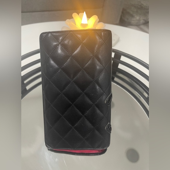 CHANEL QUILT LNG WALLET W PINK INTERIOR - Picture 3 of 12